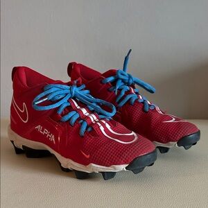 Nike Alpha Kids Red Baseball Cleats